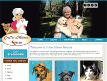 Tablet Screenshot of crittermamarescue.org